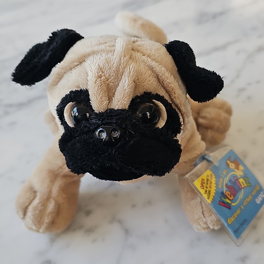 GANZ Webkinz Plush Pug with Sealed Unused Secret Code-HM105 - Picture 9 of 9